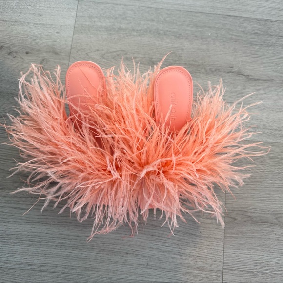 Cult Gaia Feathered Coral Heels - Picture 2 of 7